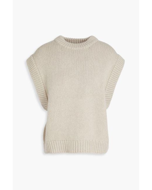 Lisa Yang White Rory Cashmere Vest