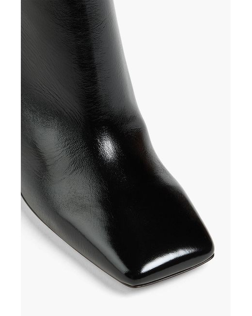 Gianvito Rossi Black Freeda Patent-Leather Ankle Boots