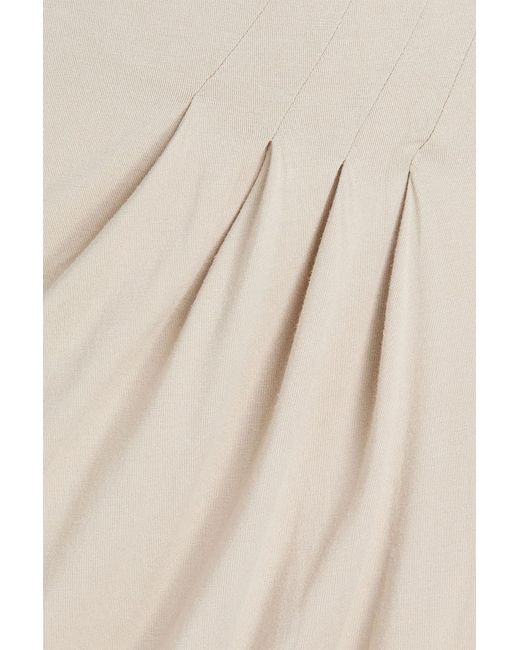 Entire studios White Draped Jersey Maxi Pencil Skirt