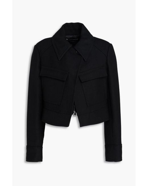 Joseph Black Cranbrook Cropped Wool-blend Twill Jacket