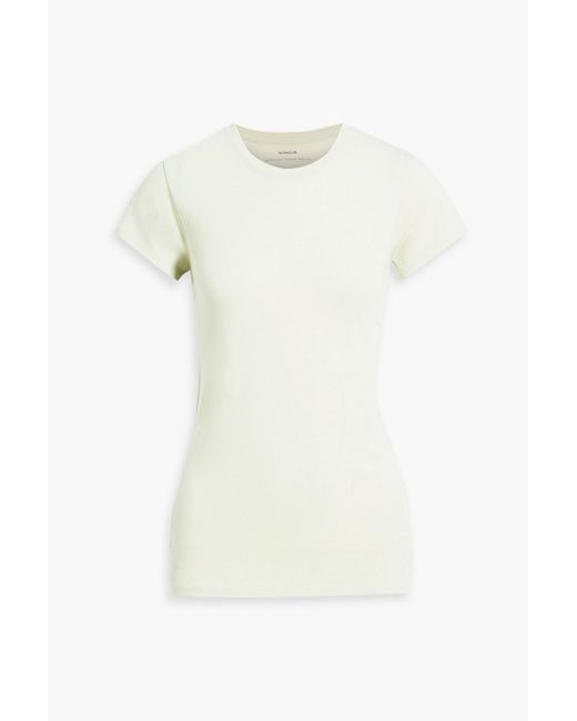 Vince White Pima Cotton And Modal-blend Jersey T-shirt