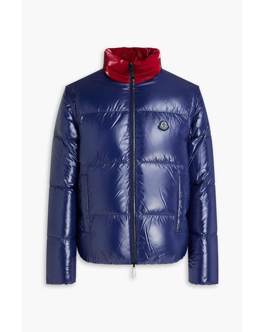 Moncler Blue Throttle Quilted Shell Down Jacket for men