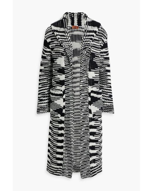 Missoni White Space-dyed Ribbed Wool Cardigan