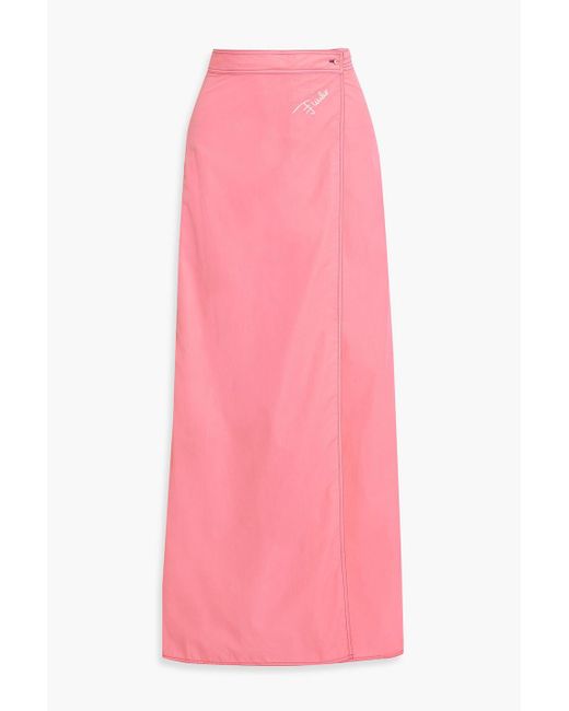 Emilio Pucci Pink Taffeta Maxi Wrap Skirt