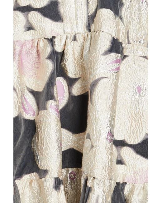 Stine Goya Natural Jasmine Gathered Brocade Mini Dress