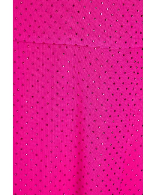 Rebecca Vallance Pink Trägerlose robe aus mesh mit verzierung