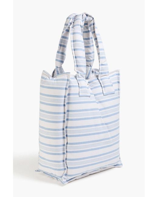 Jacquemus Tote bag "le cuscinu" aus baumwolle mit streifen in Gray für Herren