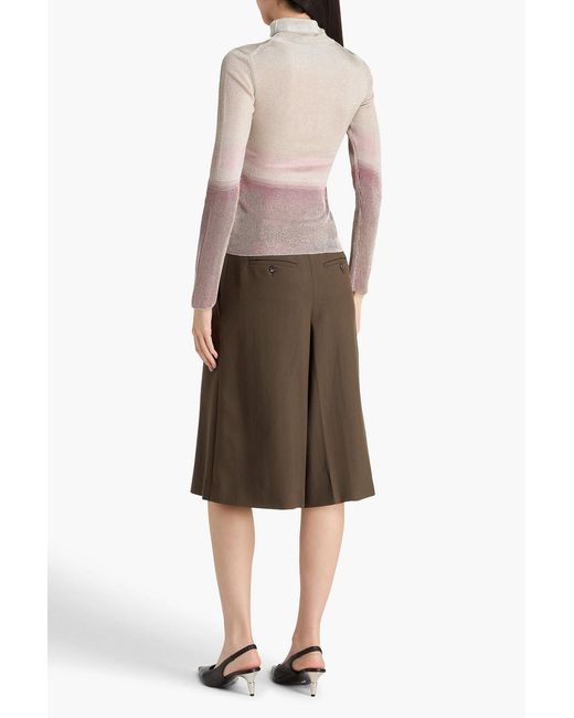 Missoni Pink Ribbed Wool-blend Turtleneck Sweater