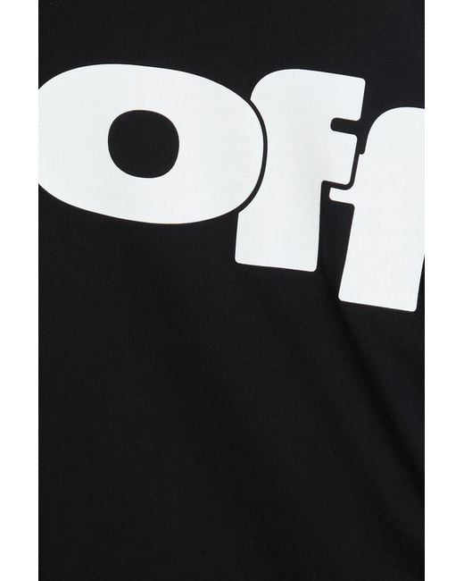 Off-White c/o Virgil Abloh Black Logo-Print Cotton-Jersey T-Shirt for men