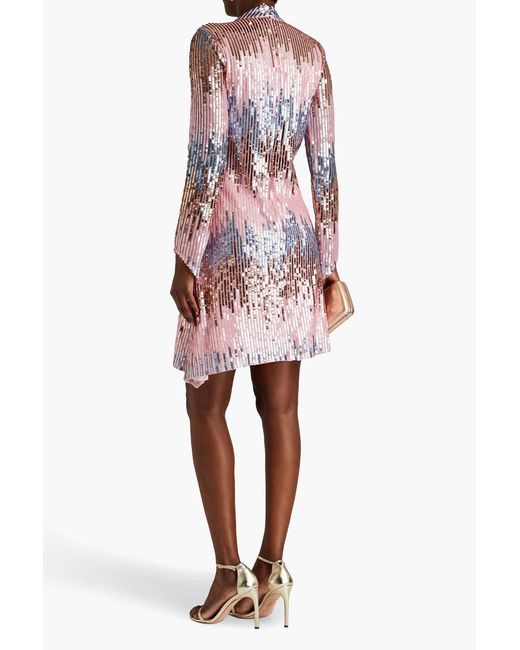 Raishma Pink Sequined Tulle Dress