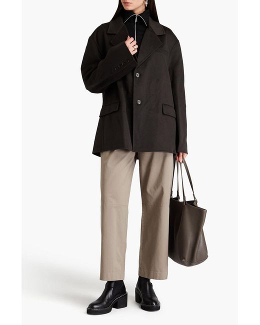 Nanushka Black Wool And Silk-blend Felt Blazer