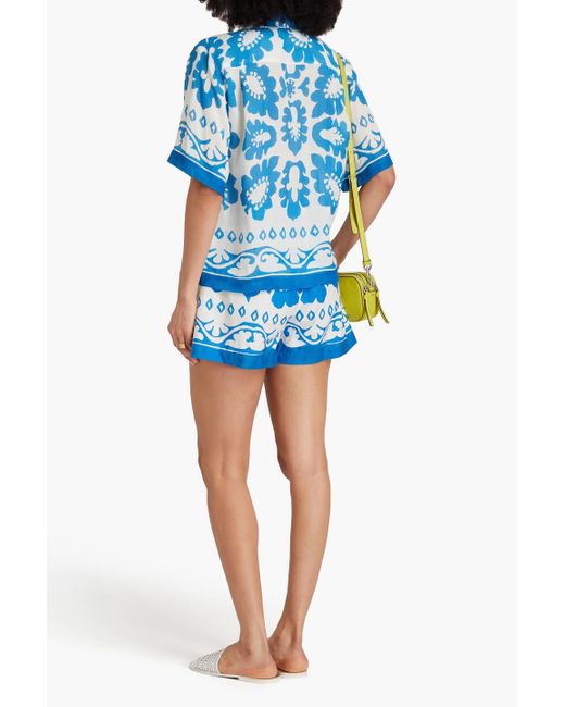Sandro Blue Printed Woven Shirt