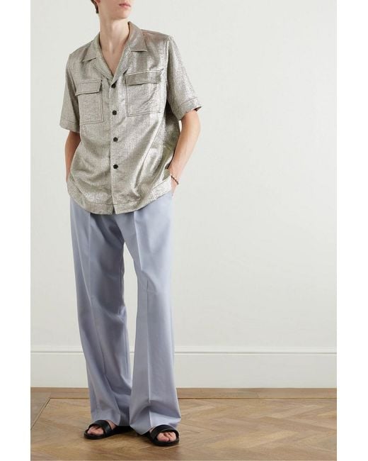 Dries Van Noten Metallic Lamé Shirt for men
