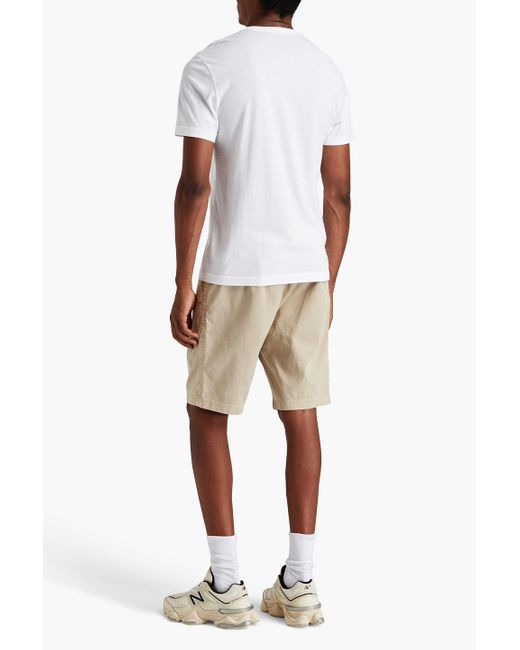 James Perse Natural Stretch-cotton Canvas Shorts for men
