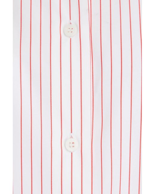 Emporio Armani Pink Striped Cotton-poplin Shirt