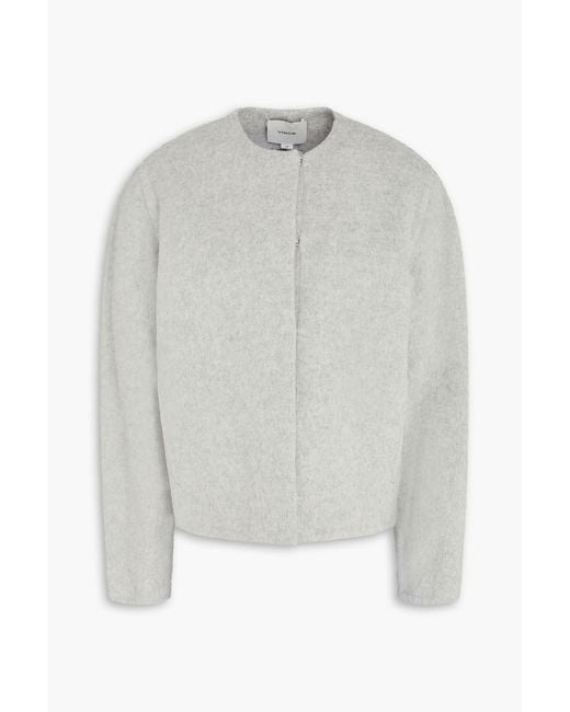 Vince White Wool-Blend Felt Jacket
