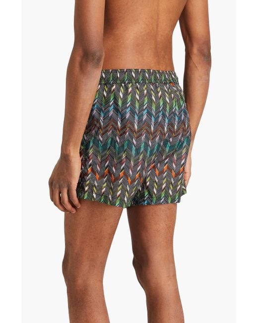 Missoni Kurze badeshorts mit print in Green für Herren