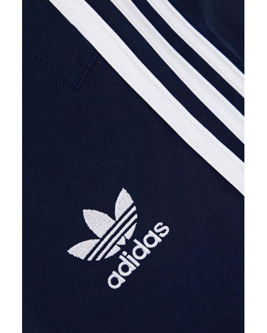 Adidas Originals Blue Short-length Striped Swim Shorts for men