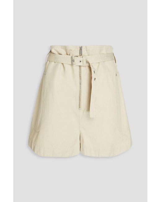 Isabel Marant Natural Parana Cotton And Linen-blend Shorts