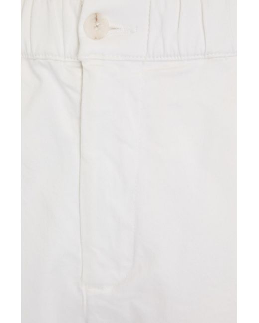 Frescobol Carioca Bruno karottenhose mit tunnelzug aus satin aus einer baumwollmischung in White für Herren
