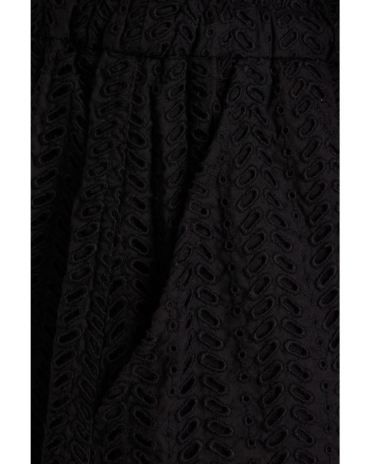 A.L.C. Black Billy shorts mit lochstickerei