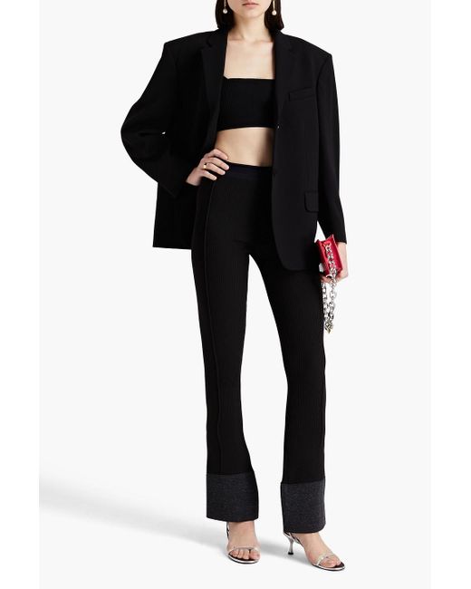 Jacquemus Black Knitted Flared Pants