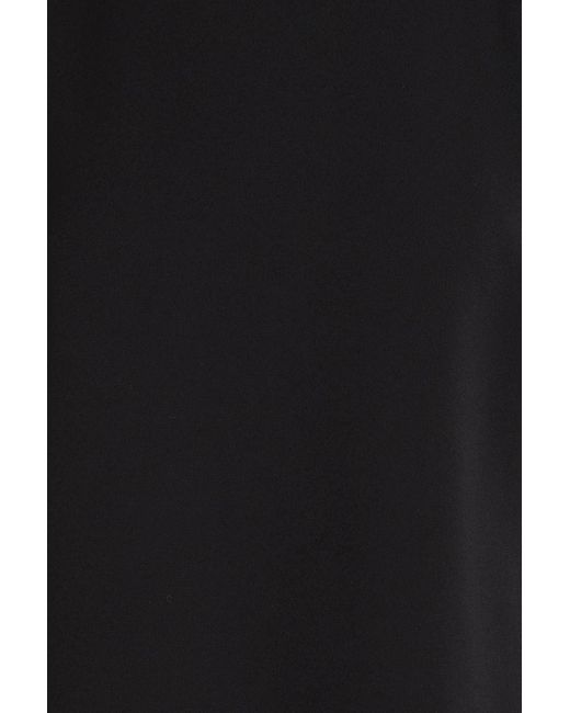 Emilio Pucci Black Printed Silk-trimmed Stretch-crepe Mini Dress
