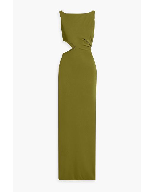Nicholas Green Hailey Cutout Draped Jersey Gown