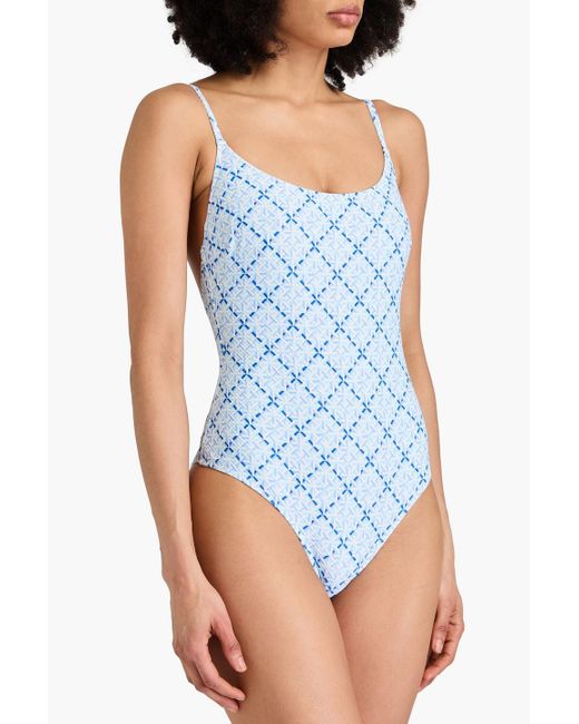 Heidi Klein Blue Printed Swimsuit