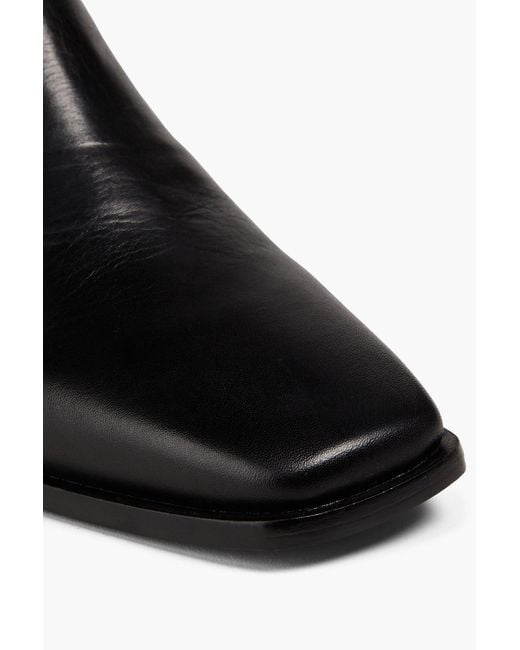 Sam Edelman Black Thatcher Leather Ankle Boots