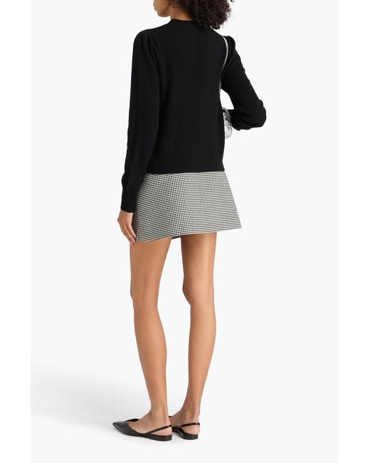 Veronica Beard Black Solene Crystal-embellished Cashmere Cardigan
