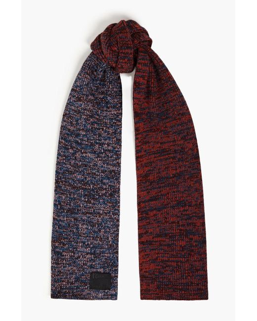 Paul Smith Purple Marled Wool Scarf for men