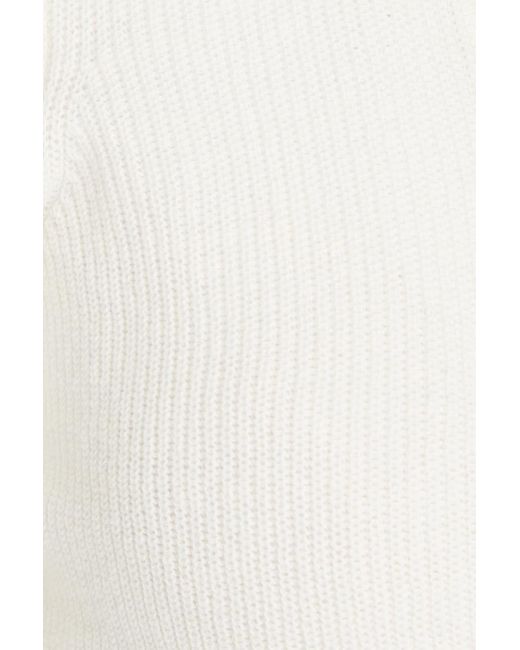 Ba&sh White Lowe cropped wickelcardigan aus einer leinen-baumwollmischung