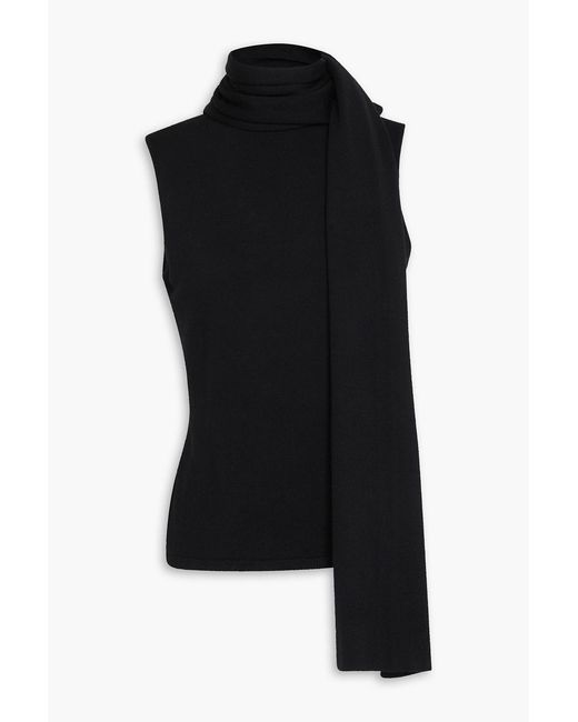 Magda Butrym Black Wool, Silk And Cashmere-blend Turtleneck Sweater
