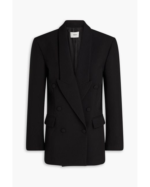 Coperni Black Double-breasted Crepe Blazer