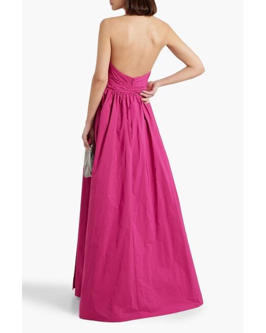 Marchesa Pink Cutout Taffeta Halterneck Gown