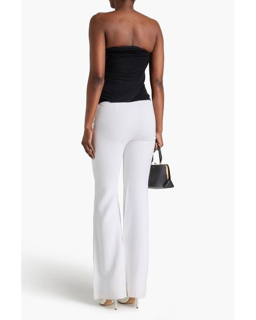 Victoria Beckham Black Strapless Ruched Stretch-Jersey Top