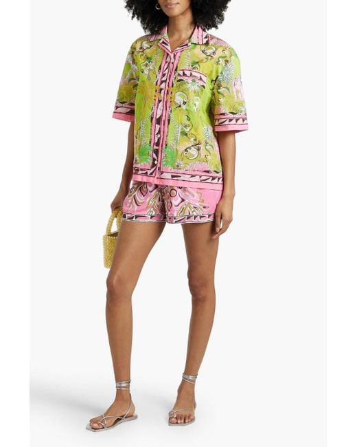 Emilio Pucci Pink Printed Jersey Shorts