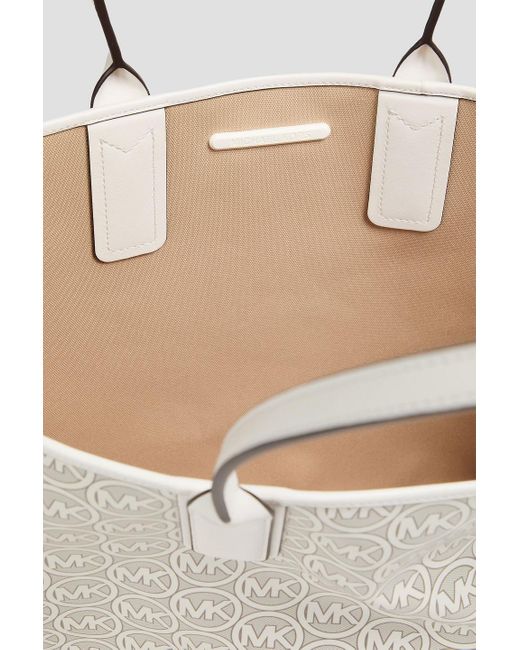 MICHAEL Michael Kors White Jodie Logo-print Coated Canvas Tote