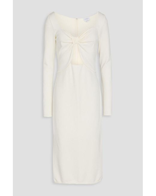 Giambattista Valli White Cutout Knitted Midi Dress