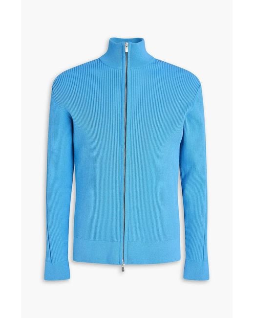 Jacquemus Blue Frescu Ribbed Cotton-Blend Cardigan for men