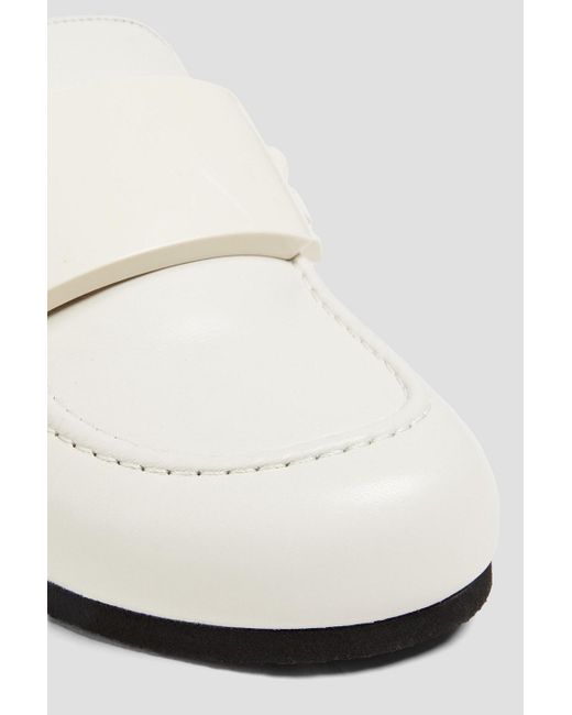 J.W. Anderson White Embellished Leather Mules