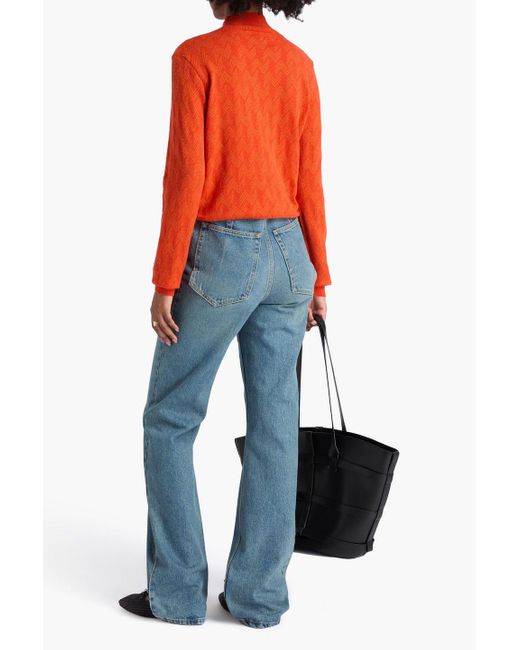 Missoni Orange Wool And Cashmere-Blend Turtleneck Sweater