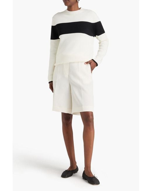 Totême  Black Striped Cotton-blend Sweater