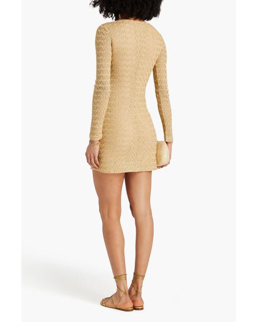 Missoni Gray Crochet-knit Mini Dress