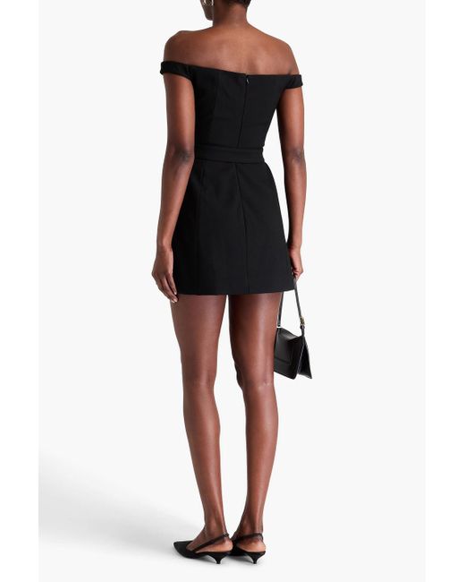Nicholas Black Off-the-shoulder Stretch-crepe Mini Dress