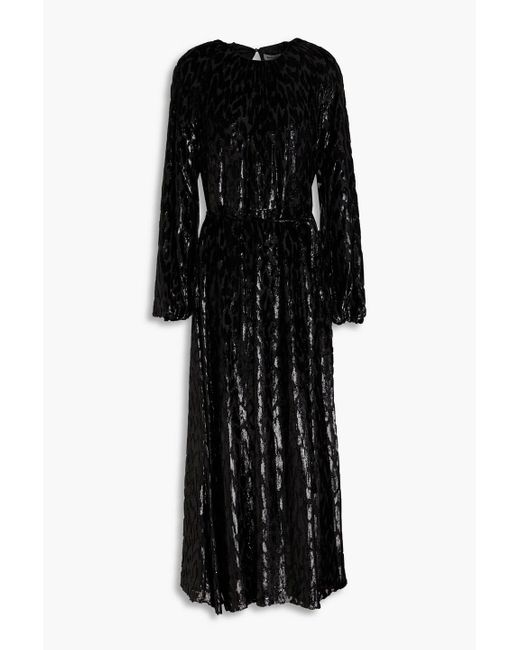 Jonathan Simkhai Black Odina Metallic Fil Coupé Lurex And Silk-blend Midi Dress