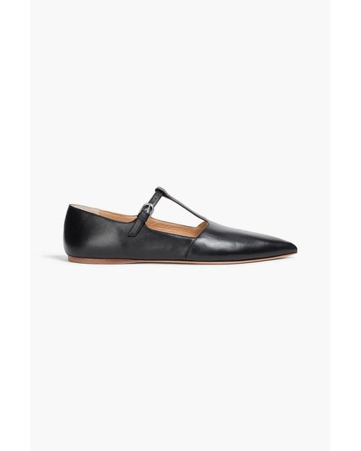 Gabriela Hearst Black Lola Leather Mary Jane Flats