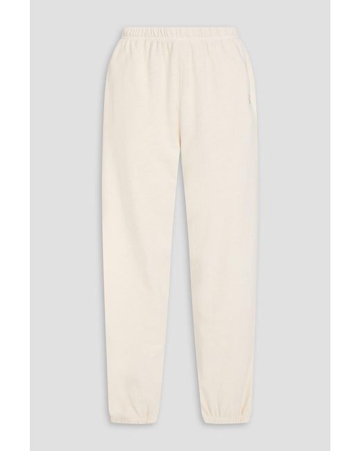 ÉTERNE Natural French Cotton-Terry Track Pants