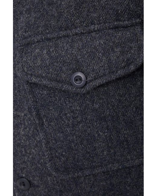 Sandro Blue Brushed Wool-twill Jacket for men